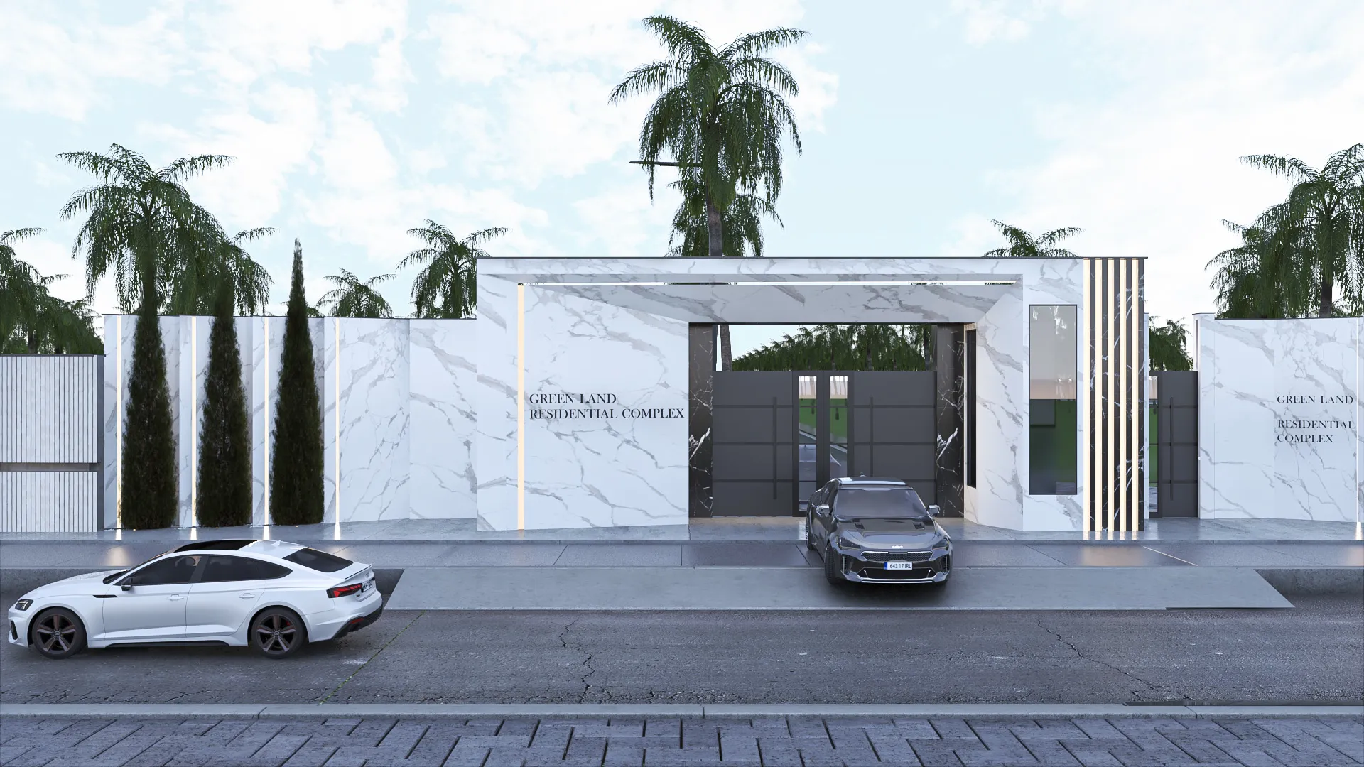 Green Land Residential Complex Entrance Gate